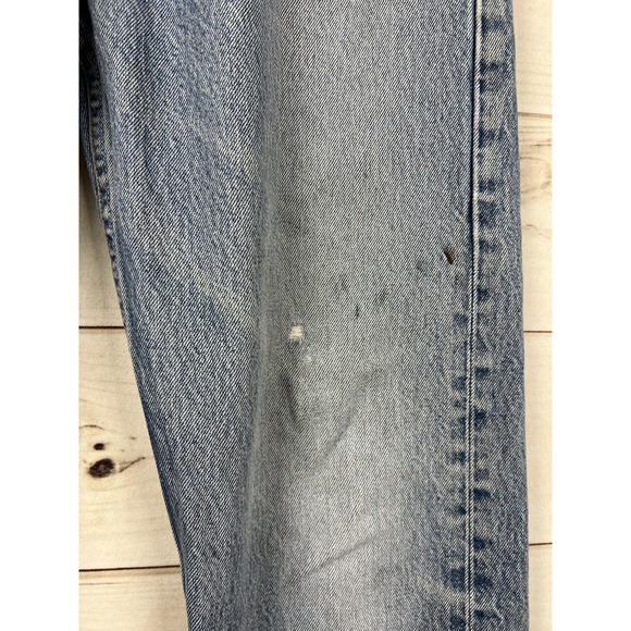Vintage Levis 501 XX Jeans Mens 32x34 Light Blue Denim Made USA Distressed 90s - Picture 5 of 11